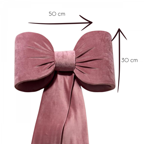 Fundă Decorativă Gigant din Catifea, 50 x 30 cm, Roz